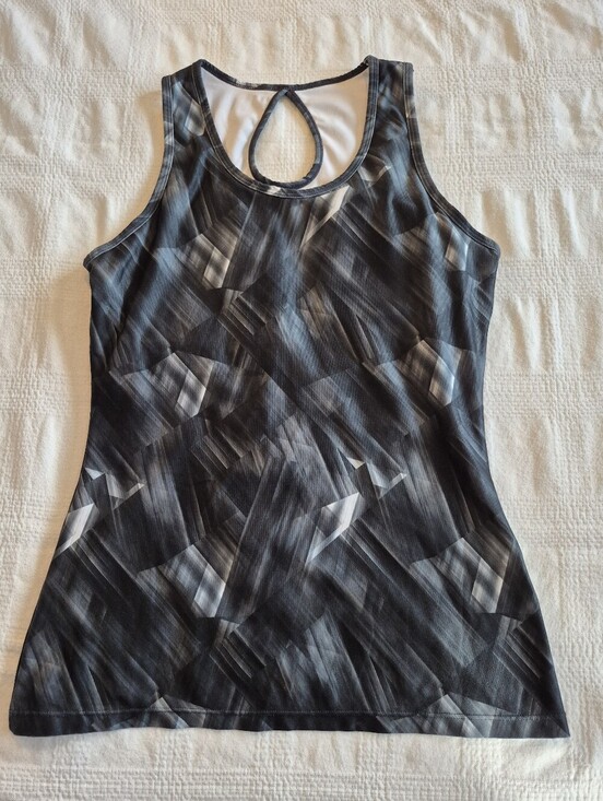MPG Tops - MPG women's Medium tank top black, gray white padded bralette VGUC